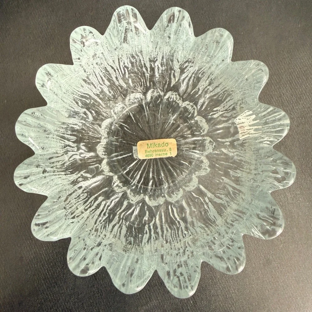 Holmegaard Copenhagen Crystal‎ Textured Glass Votive Candle Holder Denmark